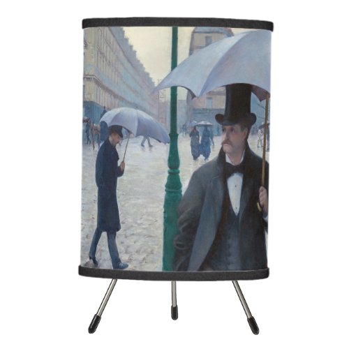 Gustave Caillebotte _ Paris Street Rainy Day Tripod Lamp