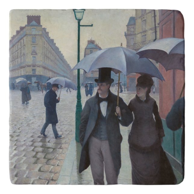 Gustave Caillebotte - Paris Street; Rainy Day Trivet (Front)