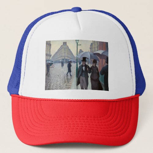 Gustave Caillebotte _ Paris Street Rainy Day Trucker Hat