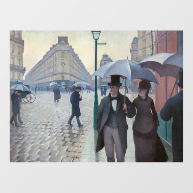 Gustave Caillebotte - Paris Street; Rainy Day Wall Decal (Front)