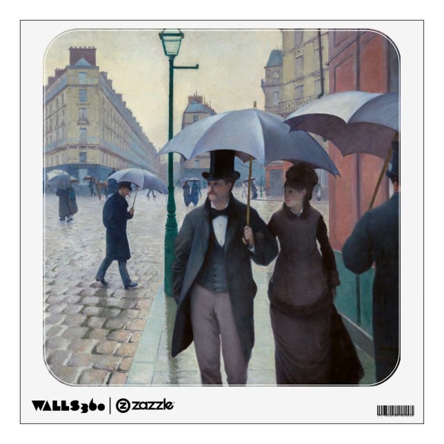 Gustave Caillebotte - Paris Street; Rainy Day Wall Decal (Front)