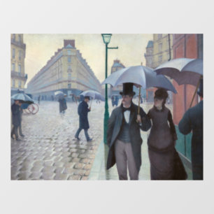 Gustave Caillebotte - Paris Street; Rainy Day Window Cling