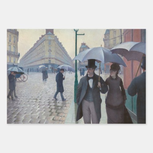 Gustave Caillebotte _ Paris Street Rainy Day Wrapping Paper Sheets