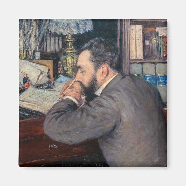Gustave Caillebotte - Portrait of Henri Cordier Magnet (Front)