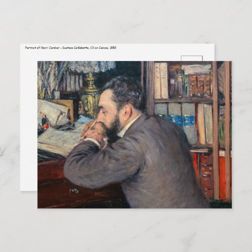 Gustave Caillebotte _ Portrait of Henri Cordier Postcard