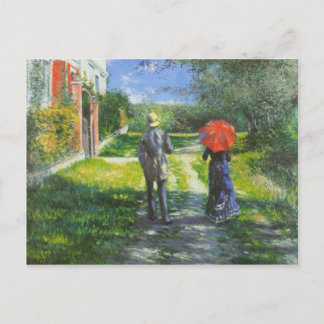 Gustave Caillebotte- Rising Road Postcard
