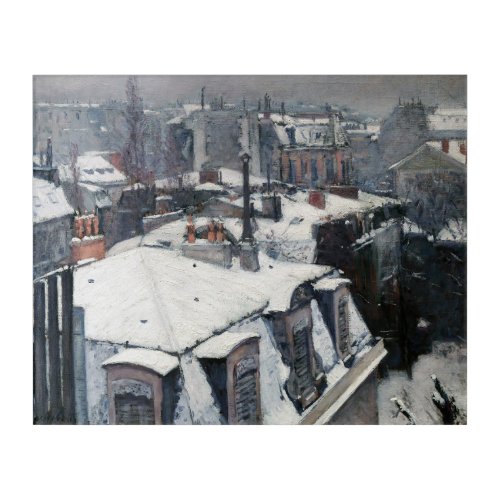 Gustave Caillebotte _ Rooftops in the Snow Acrylic Print