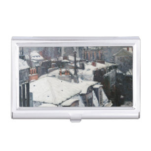 Gustave Caillebotte - Rooftops in the Snow Business Card Case
