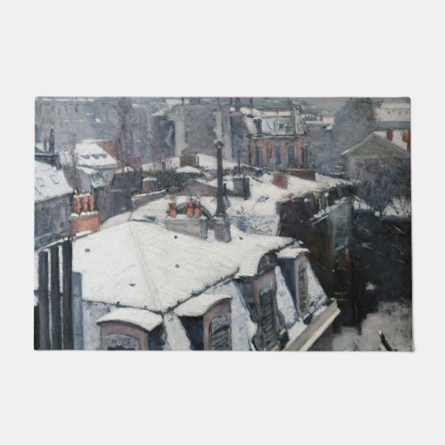 Gustave Caillebotte _ Rooftops in the Snow Doormat