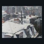 Gustave Caillebotte - Rooftops in the Snow Faux Canvas Print<br><div class="desc">Rooftops in the Snow (snow effect) / Roofs under Snow / View of Roofs - Gustave Caillebotte,  1879</div>