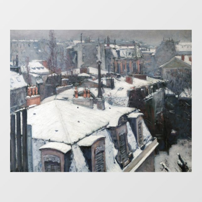 Gustave Caillebotte - Rooftops in the Snow Floor Decals (Front)