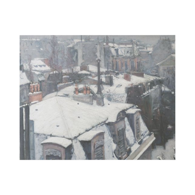 Gustave Caillebotte - Rooftops in the Snow Gallery Wrap (Front)
