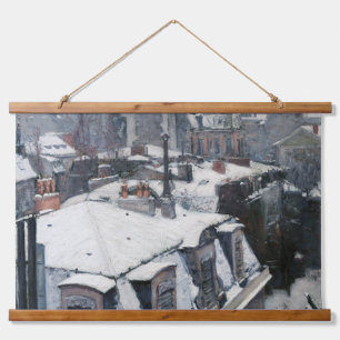 Gustave Caillebotte - Rooftops in the Snow Hanging Tapestry