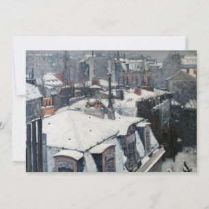 Gustave Caillebotte - Rooftops in the Snow Invitation