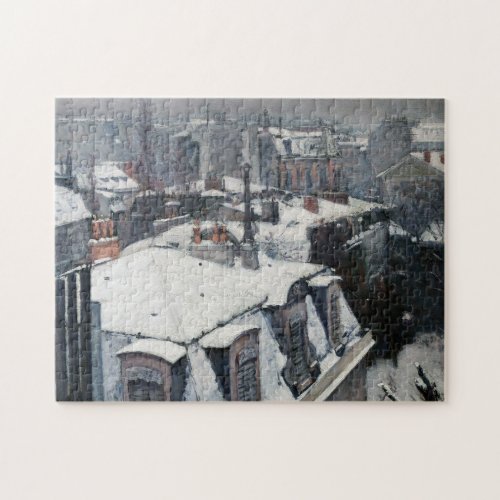 Gustave Caillebotte _ Rooftops in the Snow Jigsaw Puzzle