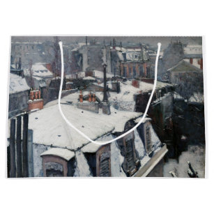 Gustave Caillebotte - Rooftops in the Snow Large Gift Bag