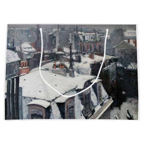 Gustave Caillebotte _ Rooftops in the Snow Large Gift Bag
