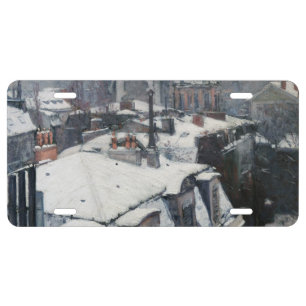 Gustave Caillebotte - Rooftops in the Snow License Plate