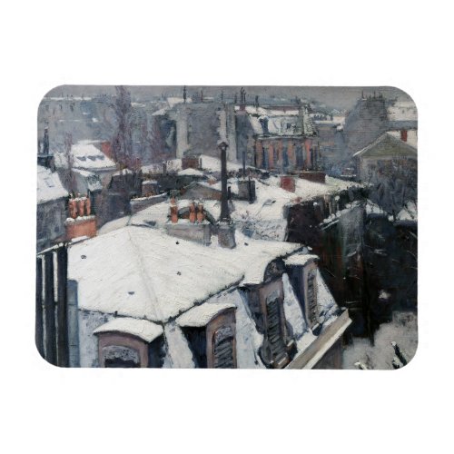 Gustave Caillebotte _ Rooftops in the Snow Magnet