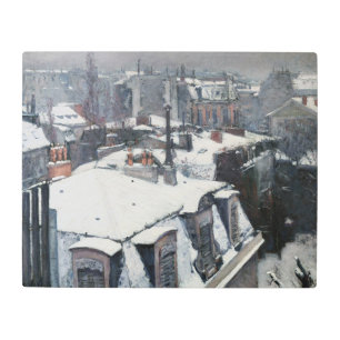 Gustave Caillebotte - Rooftops in the Snow Metal Print