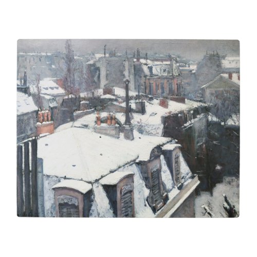 Gustave Caillebotte _ Rooftops in the Snow Metal Print