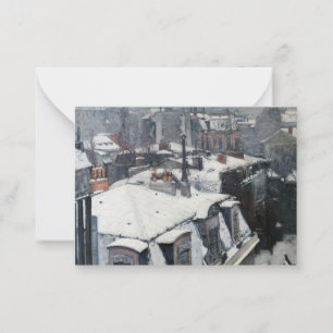 Gustave Caillebotte - Rooftops in the Snow Note Card