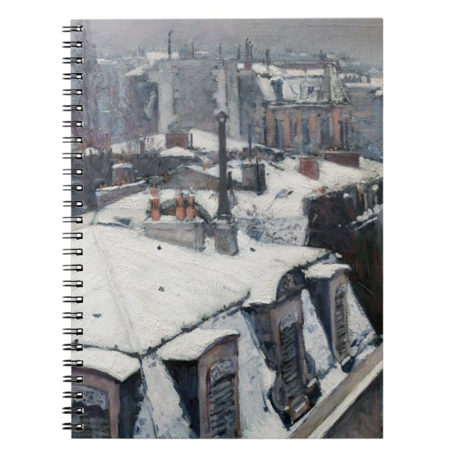 Gustave Caillebotte - Rooftops in the Snow Notebook (Front)