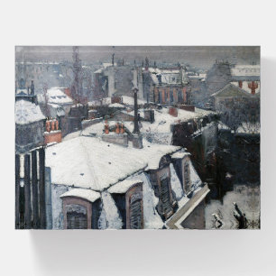 Gustave Caillebotte - Rooftops in the Snow Paperweight