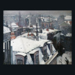Gustave Caillebotte - Rooftops in the Snow Photo Print<br><div class="desc">Rooftops in the Snow (snow effect) / Roofs under Snow / View of Roofs - Gustave Caillebotte,  1879</div>