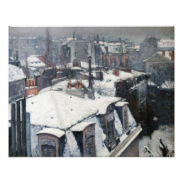 Gustave Caillebotte - Rooftops in the Snow Photo Print