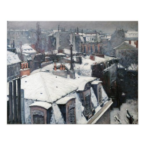 Gustave Caillebotte _ Rooftops in the Snow Photo Print