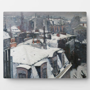 Gustave Caillebotte - Rooftops in the Snow Plaque