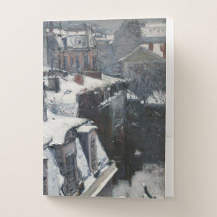 Gustave Caillebotte - Rooftops in the Snow Pocket Folder