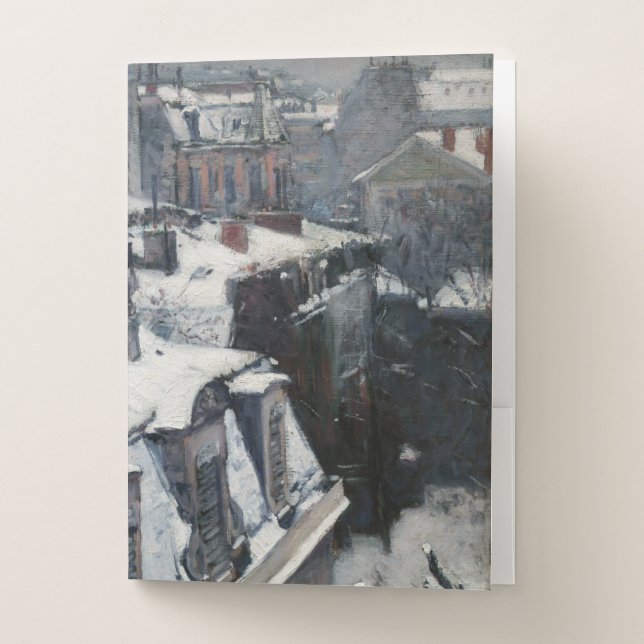 Gustave Caillebotte - Rooftops in the Snow Pocket Folder (Front)