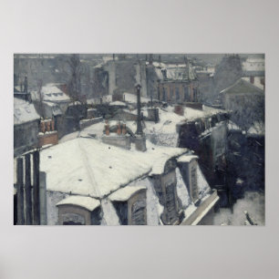 Gustave Caillebotte - Rooftops in the Snow Poster