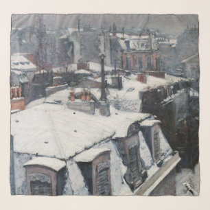 Gustave Caillebotte - Rooftops in the Snow Scarf