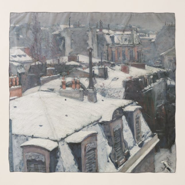 Gustave Caillebotte - Rooftops in the Snow Scarf (Front)