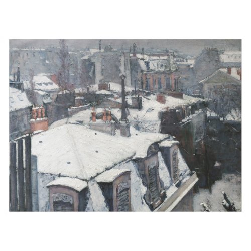 Gustave Caillebotte _ Rooftops in the Snow Tablecloth