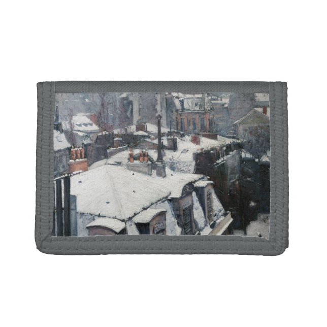 Gustave Caillebotte - Rooftops in the Snow Trifold Wallet (Front)