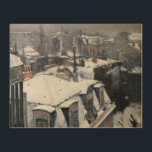 Gustave Caillebotte - Rooftops in the Snow Wood Wall Art<br><div class="desc">Rooftops in the Snow (snow effect) / Roofs under Snow / View of Roofs - Gustave Caillebotte,  1879</div>