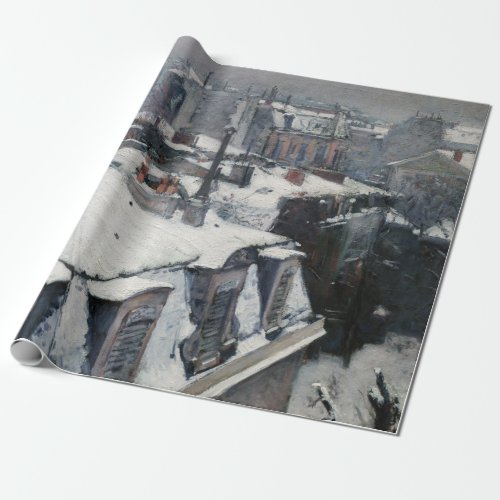Gustave Caillebotte _ Rooftops in the Snow Wrapping Paper