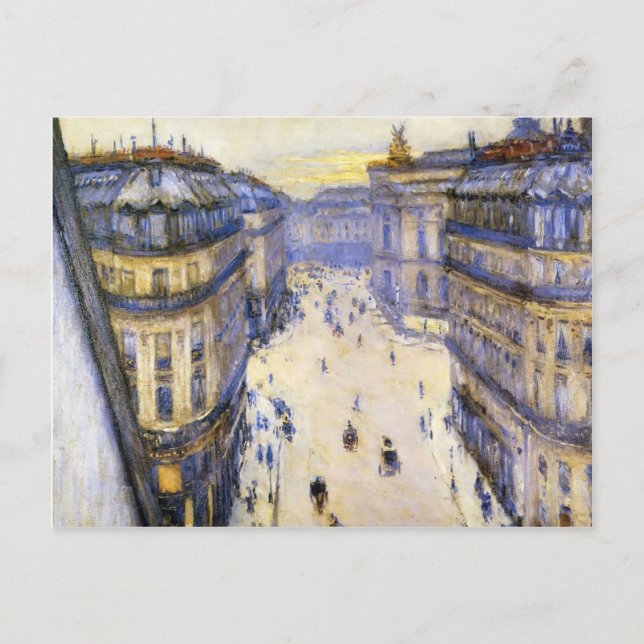 Gustave Caillebotte- Rue Halevy from Sixth Floor Postcard (Front)