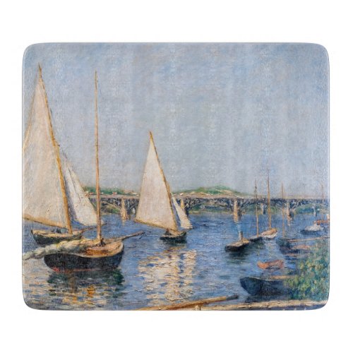 Gustave Caillebotte _ Sailing Boats at Argenteuil Cutting Board