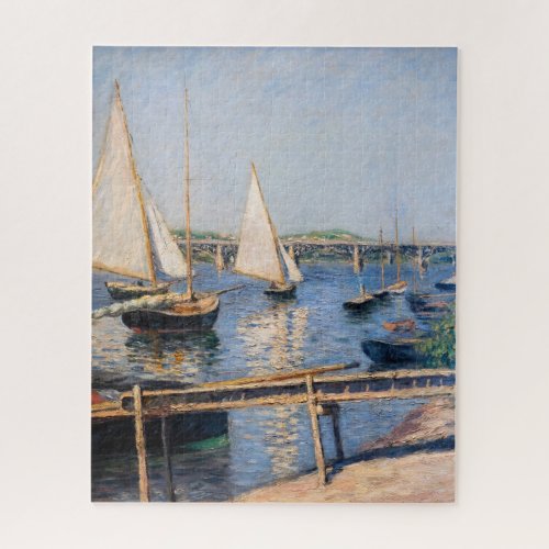 Gustave Caillebotte _ Sailing Boats at Argenteuil Jigsaw Puzzle