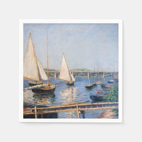 Gustave Caillebotte _ Sailing Boats at Argenteuil Napkins