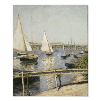 Gustave Caillebotte - Sailing Boats At Argenteuil Photo Print by masterpiece_museum at Zazzle