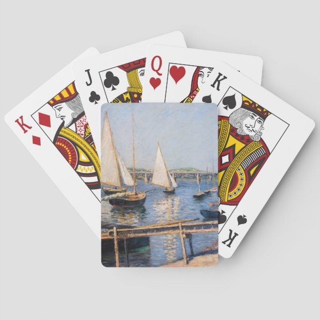 Gustave Caillebotte - Sailing Boats at Argenteuil Poker Cards (Back)