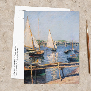 Gustave Caillebotte - Sailing Boats at Argenteuil Postcard