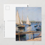 Gustave Caillebotte - Sailing Boats at Argenteuil Postcard