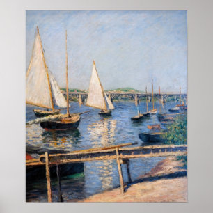 Gustave Caillebotte - Sailing Boats at Argenteuil Poster